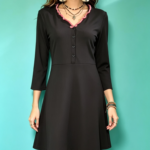 Vestido Escote Fieltro