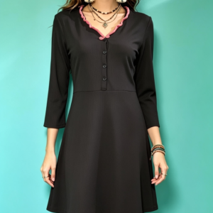 Vestido Escote Fieltro